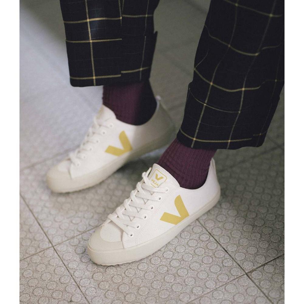 Veja NOVA CANVAS Schoenen Dames White/Yellow | BE 477RVD